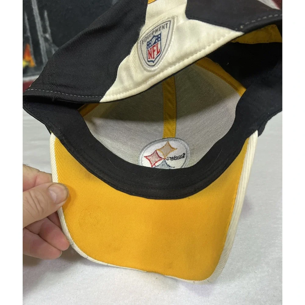 Pittsburgh Steelers Team NFL Hat Cap Black‎ & White One Size Fits All